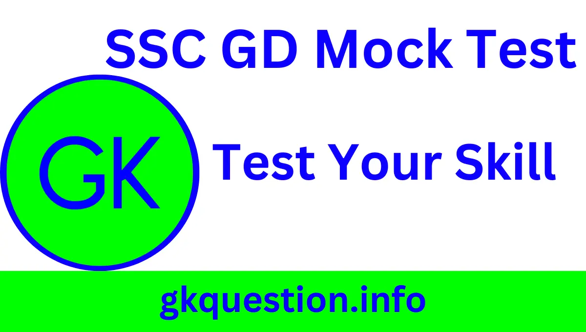 SSC GD Mock Test