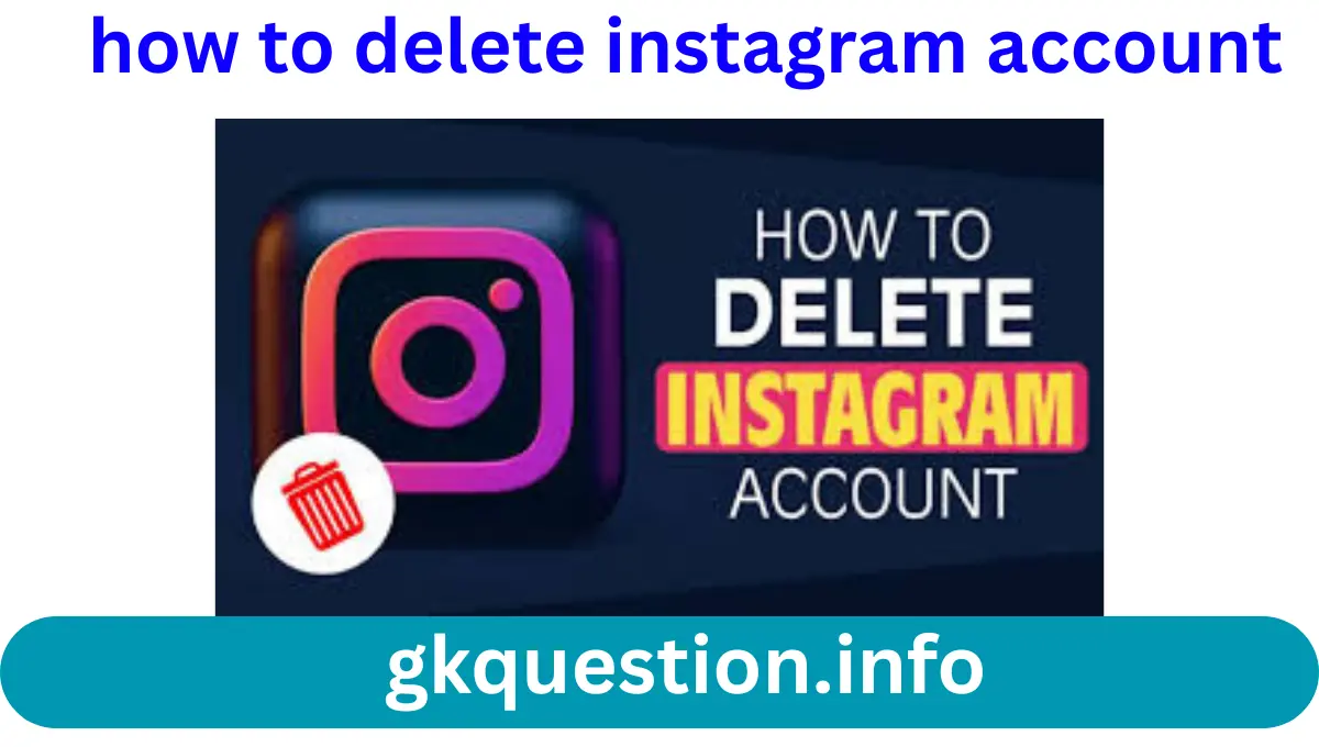 how to delete instagram account
